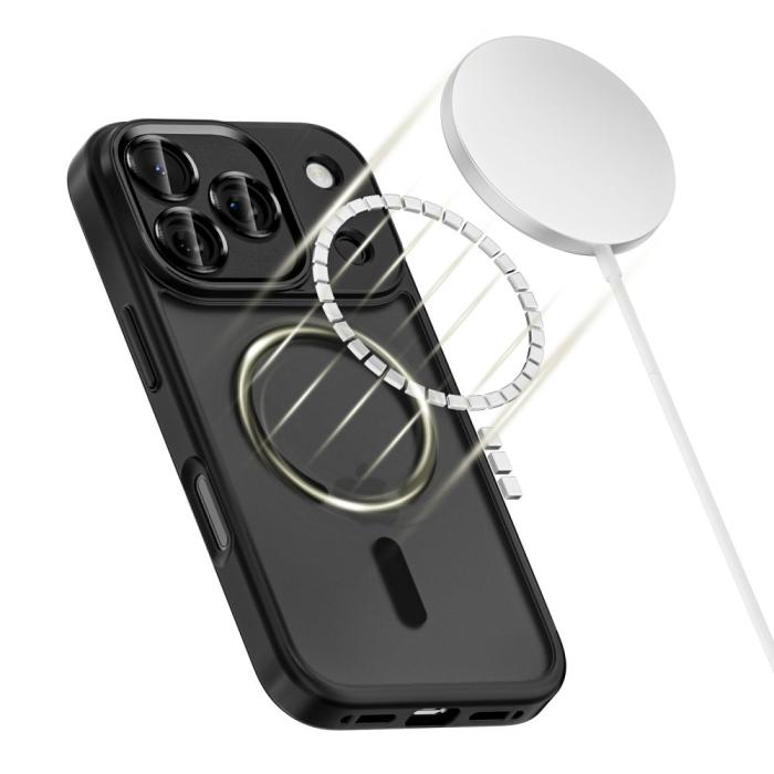 Bild 3, Tech-Protect Tech-Protect iPhone 17 Pro Skal MagSafe MagCam Matt Svart - Teknikhallen.se