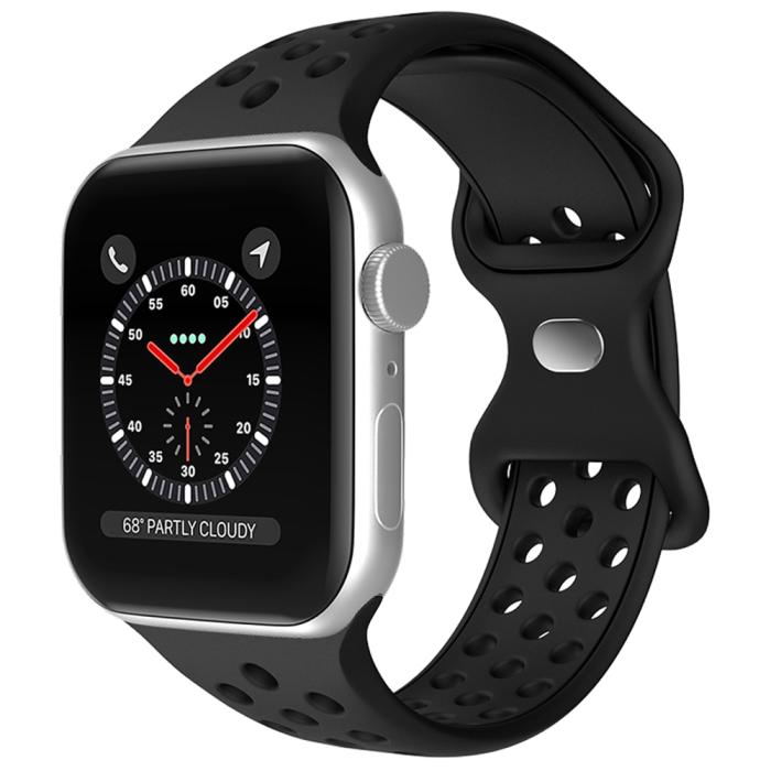 Bild 2, ColorPop Sportarmband Dual-Color Apple Watch 42/44/45/46/49 mm (M/L) Svart - Teknikhallen.se