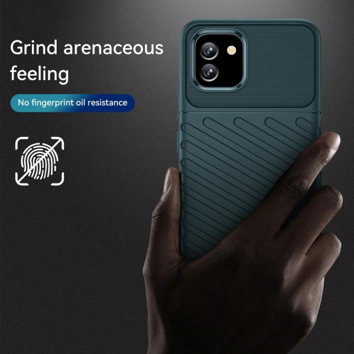 Bild 3,  Samsung Galaxy A03 Skal Twill Textur Grön - Teknikhallen.se