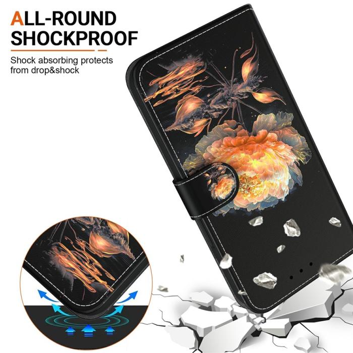 Bild 3,  Samsung Galaxy A27 5G Fodral Läder Blomma Guld - Teknikhallen.se