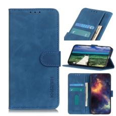 KHAZNEH KHAZNEH Samsung Galaxy S22 Fodral Retro L&auml;der Bl&aring; - Teknikhallen.se