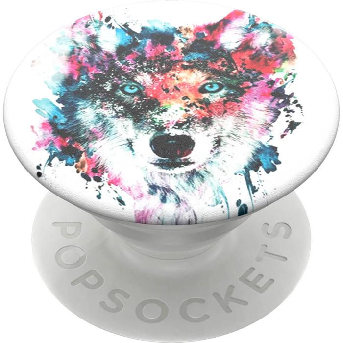 Bild 3, PopSockets PopSockets Avtagbart Grip med Ställfunktion Wolf - Teknikhallen.se