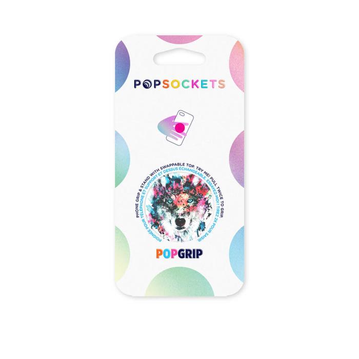 Bild 2, PopSockets PopSockets Avtagbart Grip med Ställfunktion Wolf - Teknikhallen.se