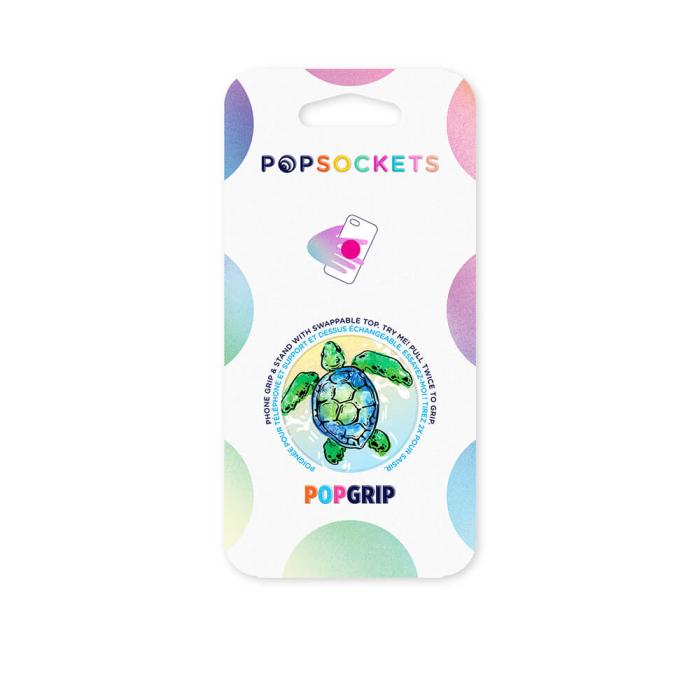 Bild 2, PopSockets PopSockets Avtagbart Grip med Ställfunktion Tortuga - Teknikhallen.se