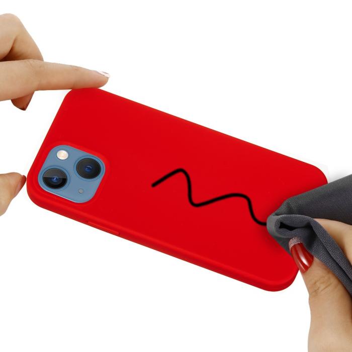 Bild 5,  iPhone 13 Skal Liquid Silikon Röd - Teknikhallen.se