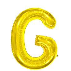  Bokstavsballong G 40 cm Guld - Teknikhallen.se