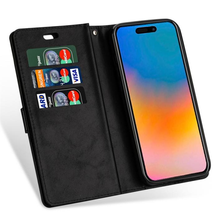 Bild 4,  iPhone 15 Plus Multifunktionellt Fodral Svart - Teknikhallen.se