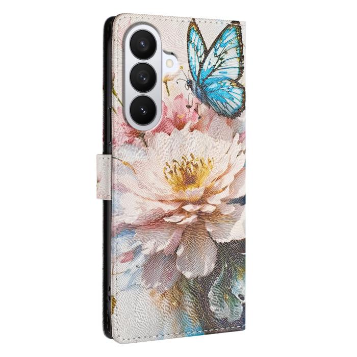 Bild 4,  Samsung Galaxy S26 Fodral Med Tryck Blommor/Fjärilar - Teknikhallen.se