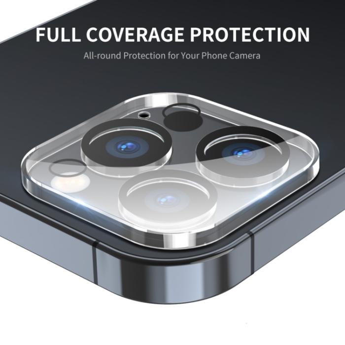 Bild 2, ENKAY ENKAY iPhone 15 Pro / 15 Pro Max 2-PACK Linsskydd BlackRing Härdat Glas - Teknikhallen.se