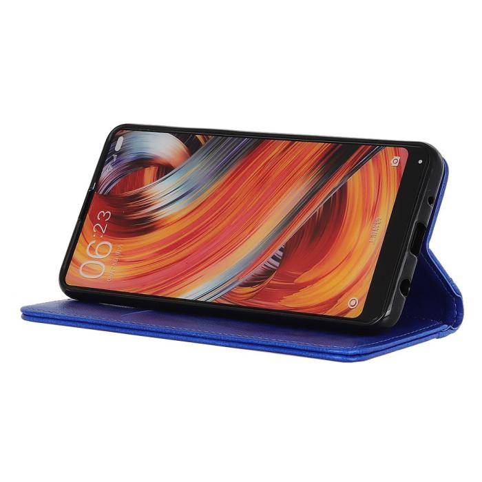 Bild 4,  Samsung Galaxy S22 Plus Fodral Flip Split Läder Blå - Teknikhallen.se