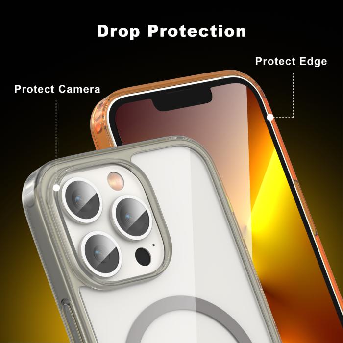 Bild 4, ColorPop ColorPop iPhone 13 Pro Max Skal CH MagSafe Transparent/Röd - Teknikhallen.se