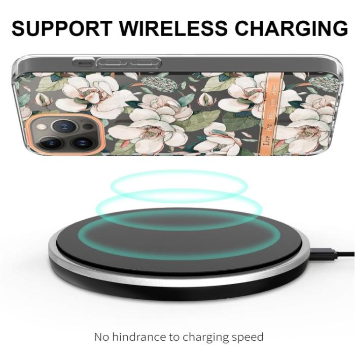 Bild 3,  iPhone 15 Pro Skal Med Tryck Grön Gardenia - Teknikhallen.se