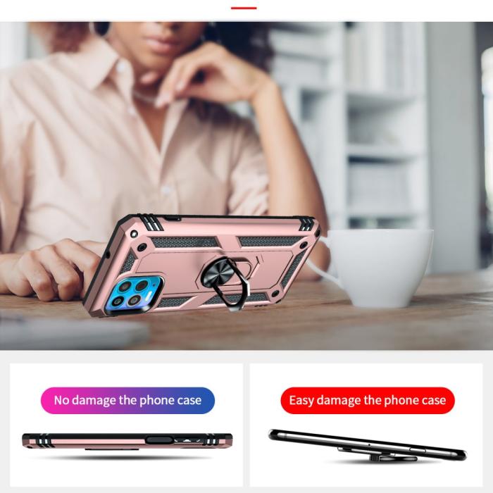 Bild 4,  Motorola Moto G100 Skal Hybrid Ring Skal Roséguld - Teknikhallen.se