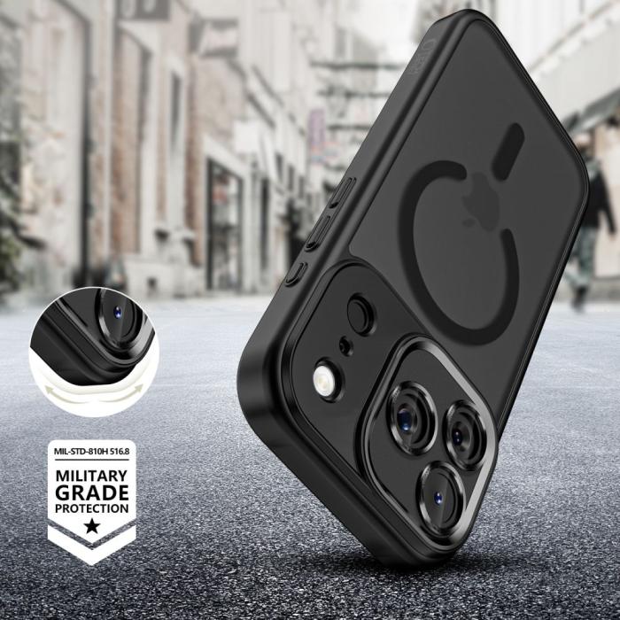 Bild 6, Tech-Protect Tech-Protect iPhone 17 Pro Skal MagSafe MagCam Matt Svart - Teknikhallen.se