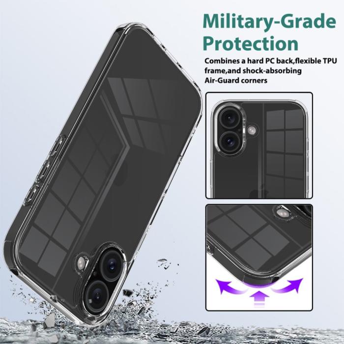 Bild 5,  iPhone 16 Skal Akryl/TPU Transparent - Teknikhallen.se