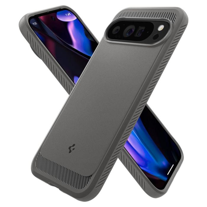 Bild 6, Spigen Spigen Google Pixel 9 Pro XL Skal Rugged Armor Marble Grey - Teknikhallen.se