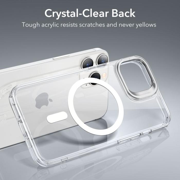 Bild 6, ESR ESR iPhone 14 Pro Skal Kickstand HaloLock MagSafe Transparent - Teknikhallen.se