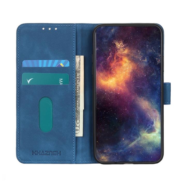 Bild 6, KHAZNEH KHAZNEH Samsung Galaxy S22 Fodral Retro Läder Blå - Teknikhallen.se
