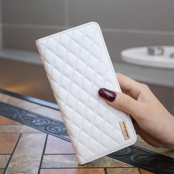 Bild 5, BINFEN BINFEN Galaxy S25 Ultra Fodral Flip Diamond Läder Vit - Teknikhallen.se