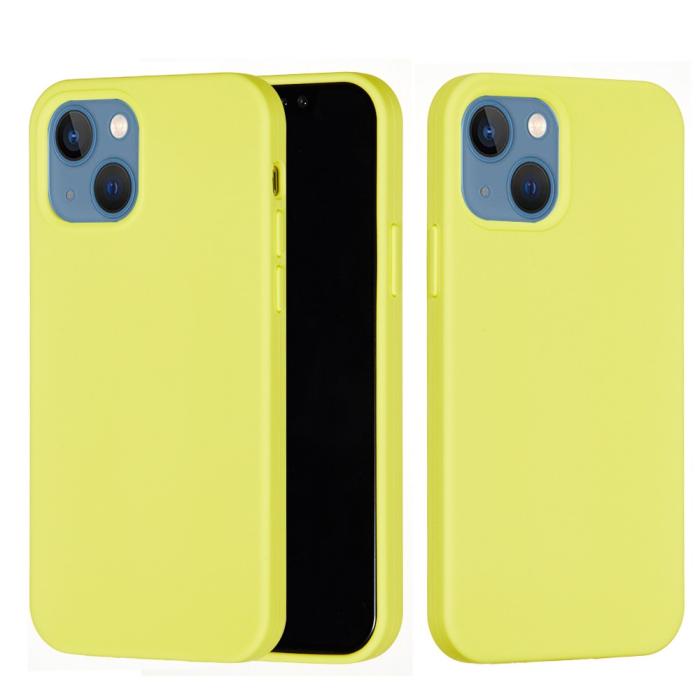 Bild 2,  iPhone 13 Skal Liquid Silikon Gul - Teknikhallen.se