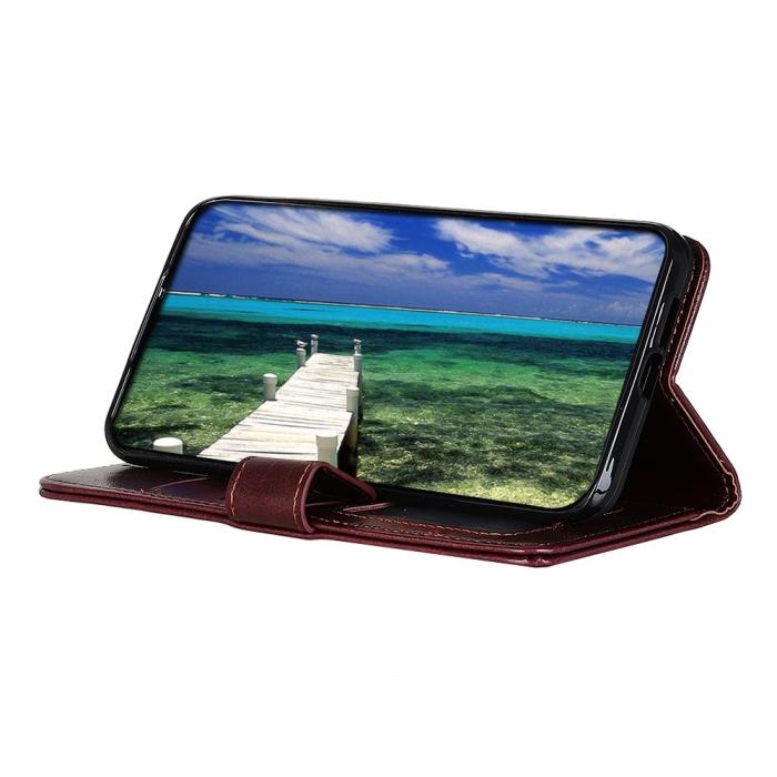 Bild 3,  Samsung Galaxy A16 Fodral Crazy Horse Läder Brun - Teknikhallen.se