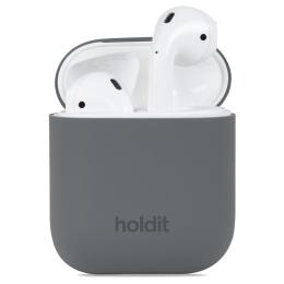 holdit holdit AirPods 1/2 Skal Silikon Space Gray - Teknikhallen.se