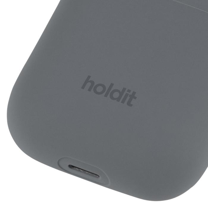 Bild 3, holdit holdit AirPods 1/2 Skal Silikon Space Gray - Teknikhallen.se