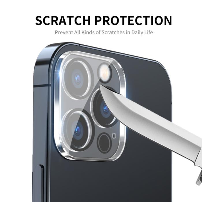 Bild 4, ENKAY ENKAY iPhone 15 Pro / 15 Pro Max 2-PACK Linsskydd BlackRing Härdat Glas - Teknikhallen.se