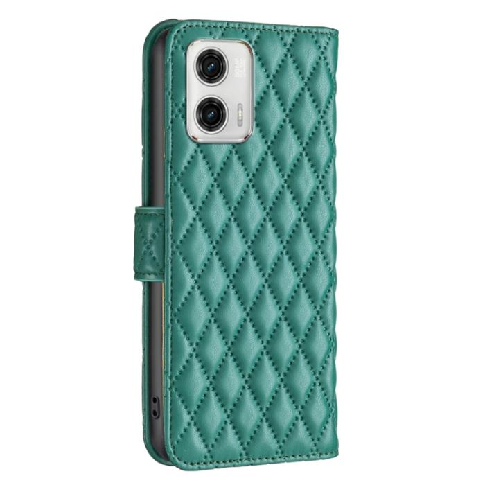 Bild 3,  Motorola Moto G73 5G Fodral Diamond Läder Grön - Teknikhallen.se