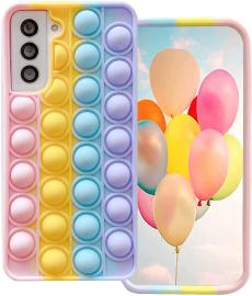  Samsung S21 - Pop It Fidget Skal - Multicolor - Teknikhallen.se