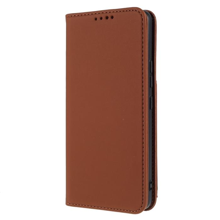 Bild 2,  Samsung Galaxy A53 5G Fodral Skin Touch Med Kortfack Brun - Teknikhallen.se