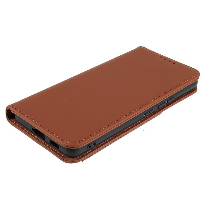 Bild 4,  Samsung Galaxy A53 5G Fodral Skin Touch Med Kortfack Brun - Teknikhallen.se