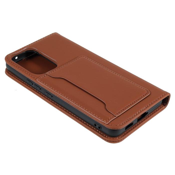 Bild 5,  Samsung Galaxy A53 5G Fodral Skin Touch Med Kortfack Brun - Teknikhallen.se
