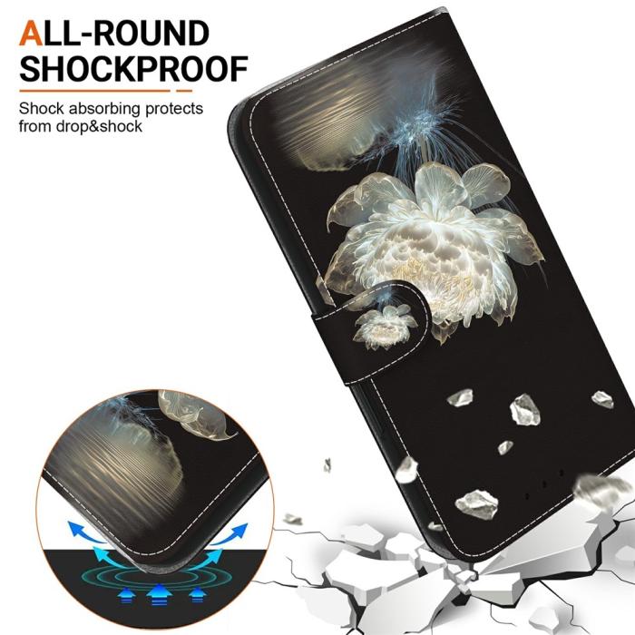 Bild 3,  Samsung Galaxy A27 5G Fodral Läder Blomma Vit - Teknikhallen.se