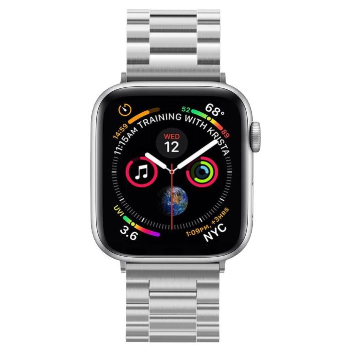Bild 3, Spigen Spigen Apple Watch 42/44/45/46/49mm Armband Modern Fit Silver - Teknikhallen.se
