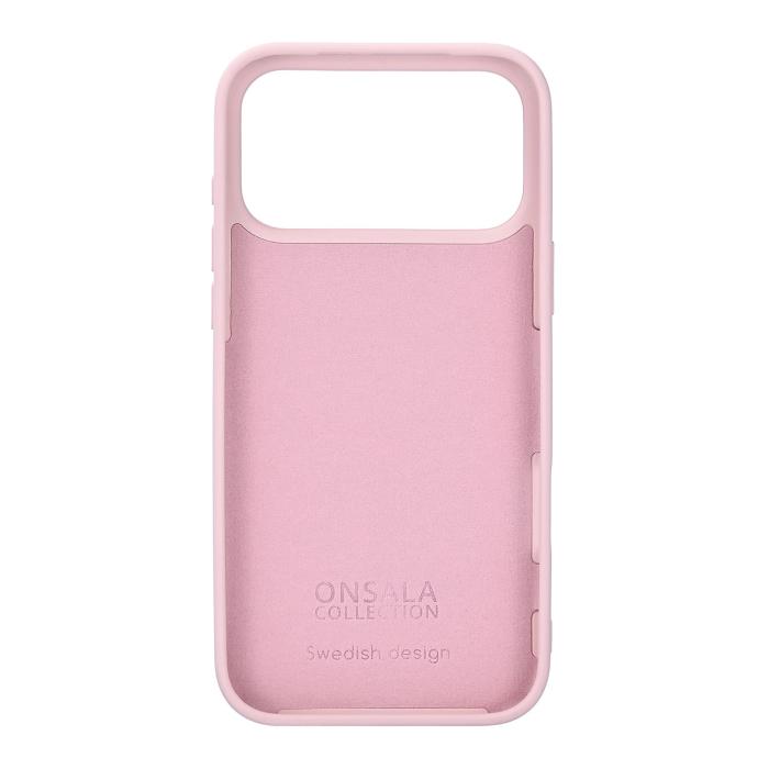 Bild 2, Onsala Onsala iPhone 17 Pro Max Mobilskal Med Silikonkänsla Chalk Pink - Teknikhallen.se
