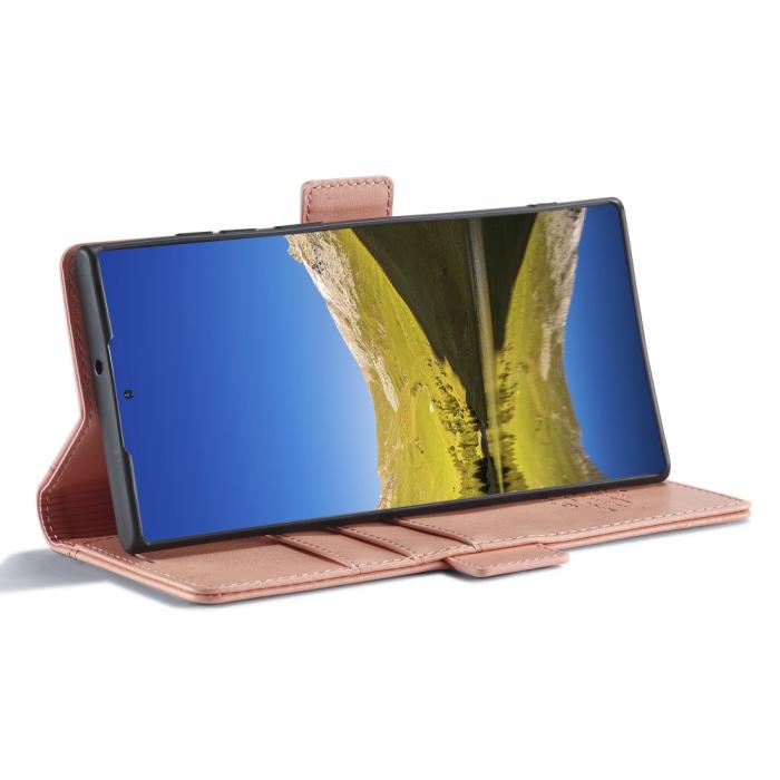 Bild 4, LC.IMEEKE LC.IMEEKE Samsung Galaxy S22 Ultra Fodral Läder Ljus Rosa - Teknikhallen.se