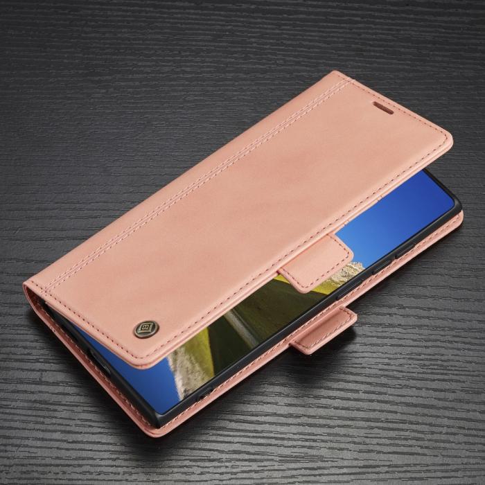 Bild 6, LC.IMEEKE LC.IMEEKE Samsung Galaxy S22 Ultra Fodral Läder Ljus Rosa - Teknikhallen.se