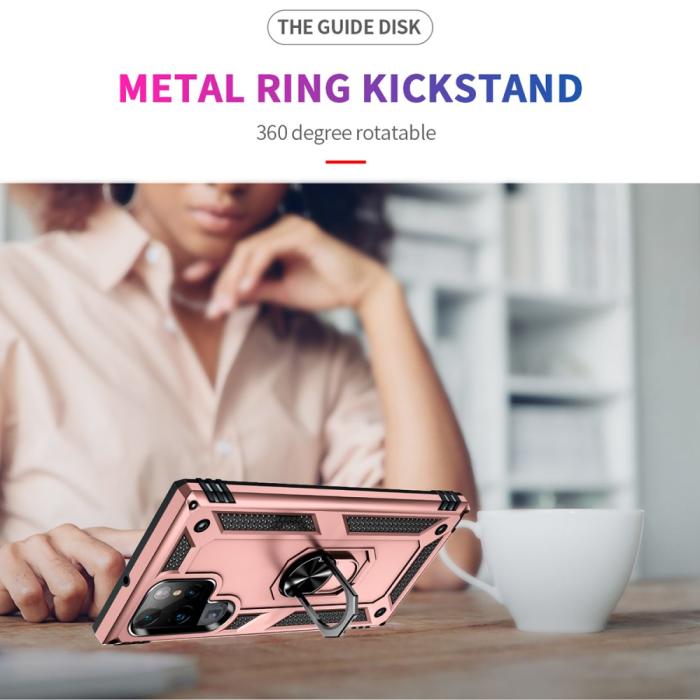 Bild 3,  Samsung Galaxy S22 Ultra Skal Hybrid Ring Roséguld - Teknikhallen.se