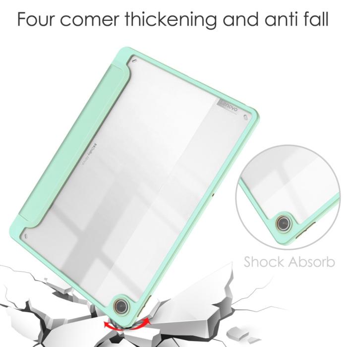 Bild 5,  Lenovo Tab M10 Plus Gen 3 Fodral Tri-Fold Hybrid Grön - Teknikhallen.se
