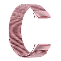  Fitbit Charge 6 / 5 Metall Armband Milanese Loop Rosa - Teknikhallen.se