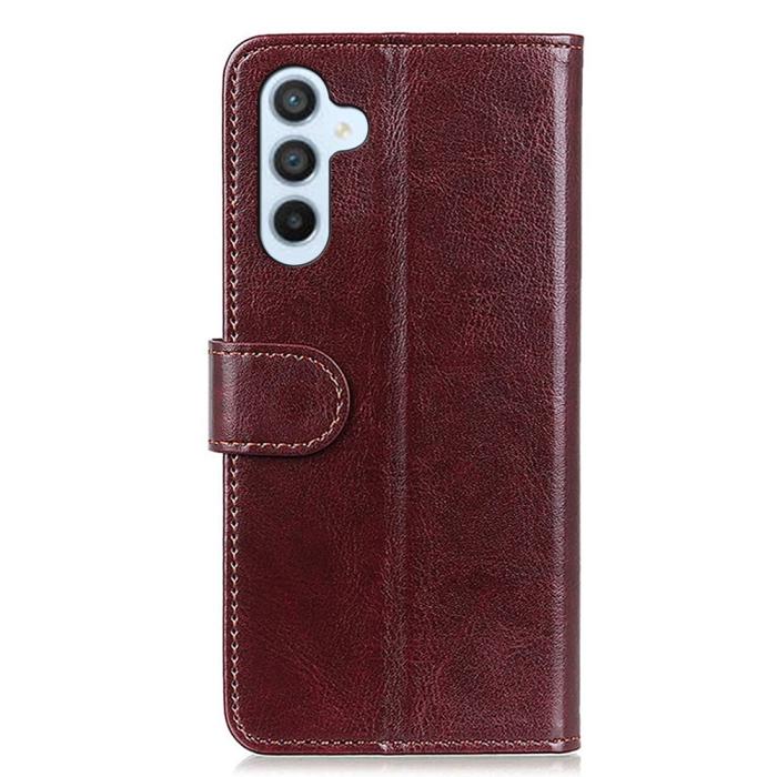 Bild 6,  Samsung Galaxy A16 Fodral Crazy Horse Läder Brun - Teknikhallen.se