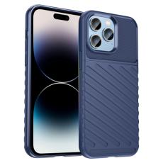  iPhone 14 Pro Skal Twill Textur TPU Bl&aring; - Teknikhallen.se