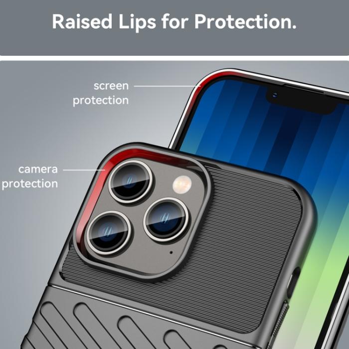 Bild 6,  iPhone 14 Pro Skal Twill Textur TPU Svart - Teknikhallen.se