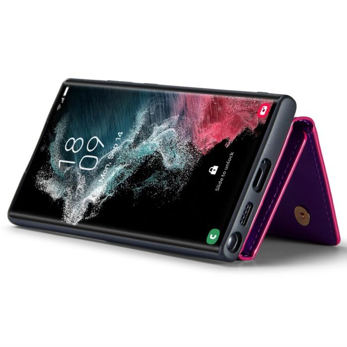 Bild 3, DG.MING DG.MING Galaxy S24 Ultra Skal Magnetisk Plånbok Glitter Lila - Teknikhallen.se
