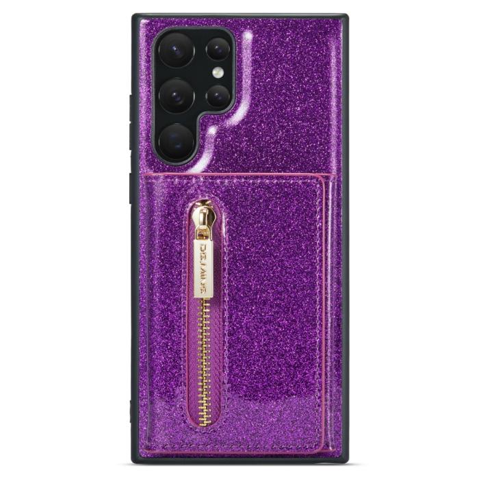 Bild 5, DG.MING DG.MING Galaxy S24 Ultra Skal Magnetisk Plånbok Glitter Lila - Teknikhallen.se