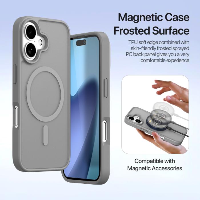 Bild 6, DUX DUCIS DUX DUCIS iPhone 17 2in1 Magnet Fodral Lawa Series Grå - Teknikhallen.se