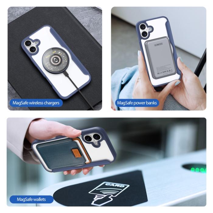 Bild 5, DUX DUCIS DUX DUCIS iPhone 16 Fodral MagSafe Skin X Pro Blå - Teknikhallen.se