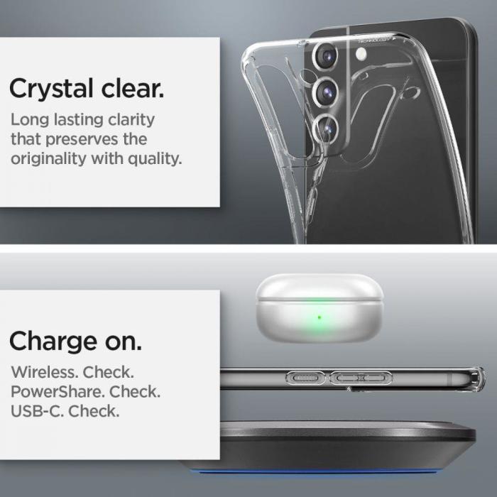Bild 6, Spigen Spigen Samsung Galaxy S22 Plus Skal Liquid Crystal - Teknikhallen.se