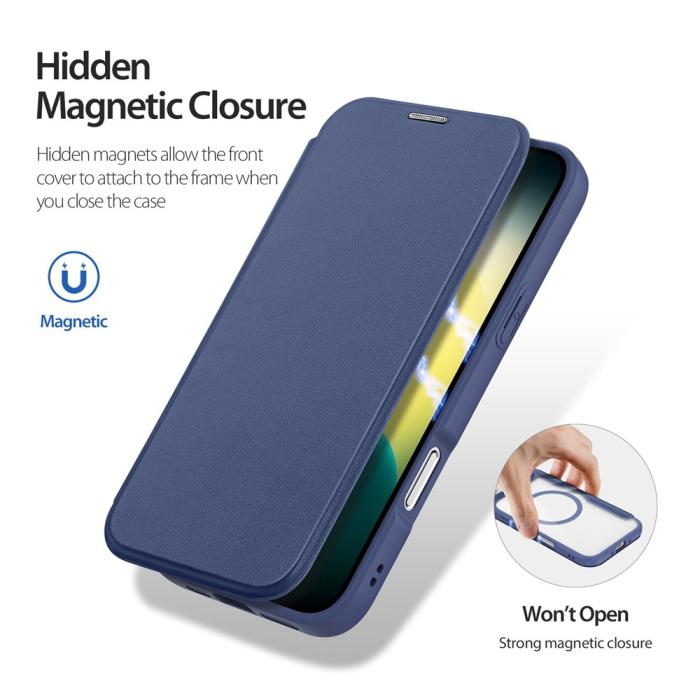 Bild 6, DUX DUCIS DUX DUCIS iPhone Air Fodral MagSafe Skin X Pro Blå - Teknikhallen.se